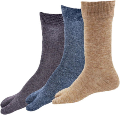 VAPINDIA Women Solid Mid-Calf/Crew(Pack of 3)