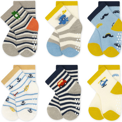 Cuteably Baby Boys & Baby Girls Animal Print Ankle Length(Pack of 6)