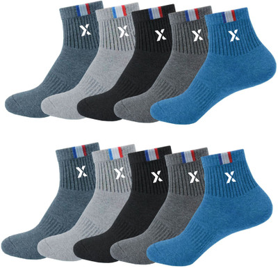 TILKOR Men & Women Self Design Ankle Length(Pack of 10)