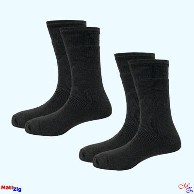 MATTZIG Men Solid Calf Length(Pack of 2)