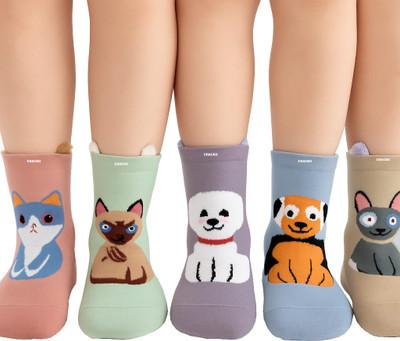 CHACKO Boys & Girls Printed Ankle Length(Pack of 5)