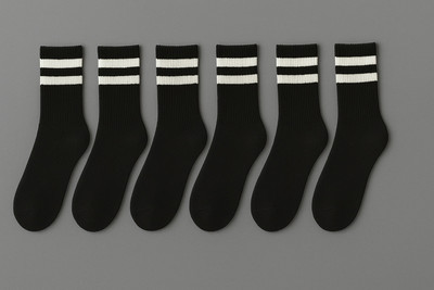 MAMU Men Self Design Mid-Calf/Crew(Pack of 6)