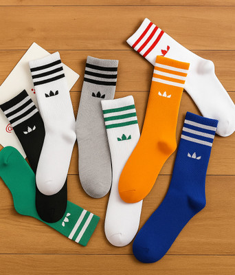 The jem den Boys & Girls Printed Mid-Calf/Crew(Pack of 8)
