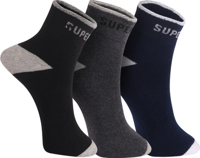 EXCELLION Men & Women Solid Ankle Length(Pack of 3)