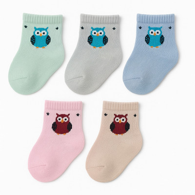 KIDDOWEAR Baby Boys & Baby Girls Animal Print Ankle Length(Pack of 5)