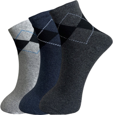 Cut N Cuff Men Printed Ankle Length(Pack of 3)