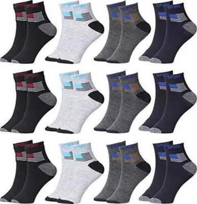 VISHAL_Co Men & Women Printed Ankle Length(Pack of 12)
