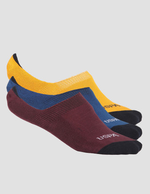 U.S. POLO ASSN. Men Solid Peds/Footie/No-Show(Pack of 3)