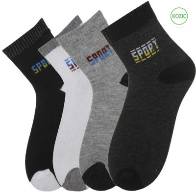 kozic Men & Women Solid Ankle Length(Pack of 3)