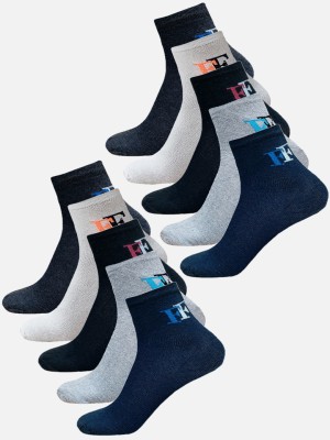 FIMS Men & Women Solid Ankle Length(Pack of 10)