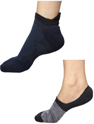 Nimble Men & Women Self Design Ankle Length, Low Cut(Pack of 2)