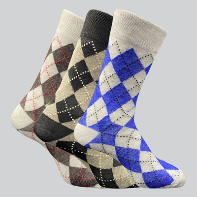 TRAZO Men Self Design Calf Length(Pack of 3)