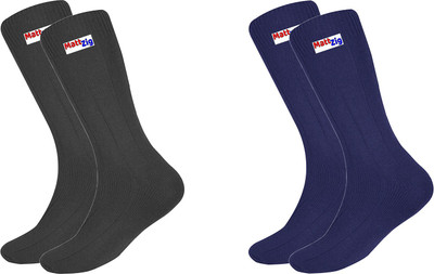 MATTZIG Men Self Design Mid-Calf/Crew(Pack of 2)