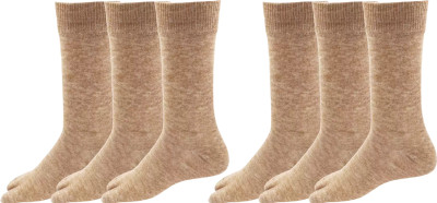 VAPINDIA Women Solid Mid-Calf/Crew(Pack of 6)