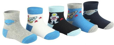 leacom Boys & Girls Printed, Floral Print Ankle Length(Pack of 6)