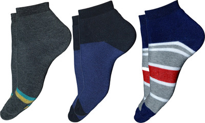 Acort Men Solid Ankle Length(Pack of 3)