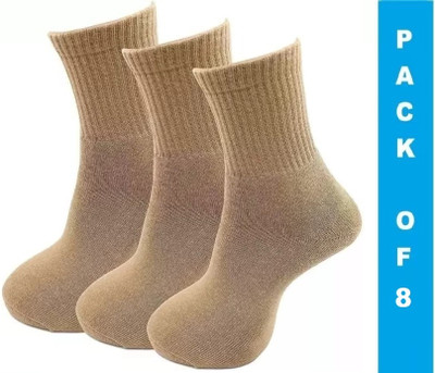 FATON Men Solid, Woven Calf Length(Pack of 8)