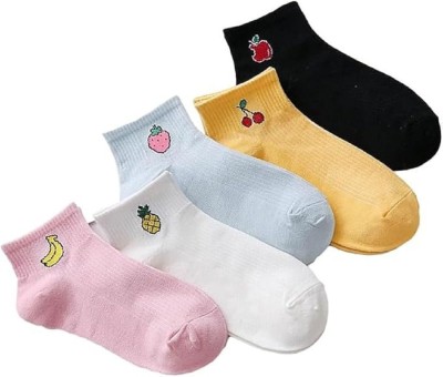 MYYNTI Boys & Girls Solid Ankle Length(Pack of 5)