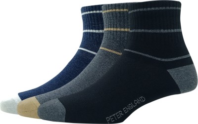 PETER ENGLAND Men Striped Mid-Calf/Crew(Pack of 3)