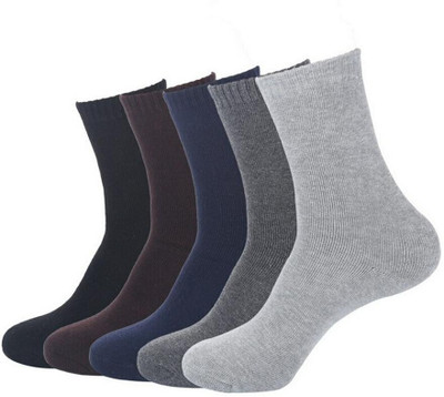 VAPINDIA Unisex Solid Calf Length(Pack of 5)