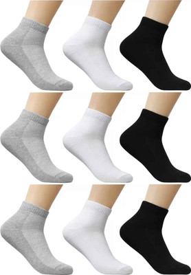 Adiree Men & Women Self Design Ankle Length(Pack of 9)