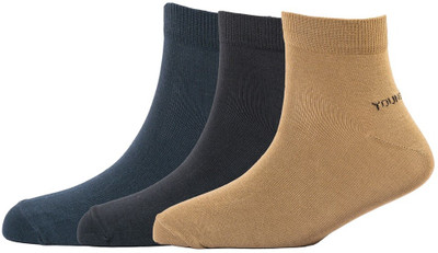 Young Wings Men Solid Ankle Length(Pack of 2)