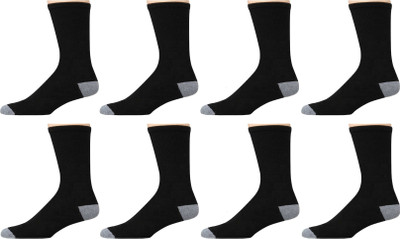 Akeet Trend Men Solid Mid-Calf/Crew(Pack of 8)