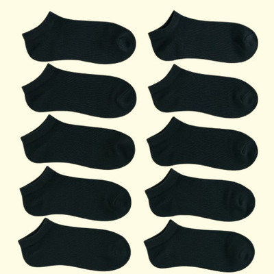 NanoX Men Solid, Self Design Ankle Length(Pack of 10)