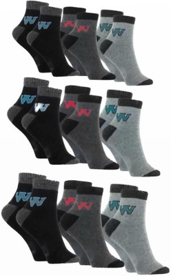 vactly Men & Women Self Design Ankle Length(Pack of 9)
