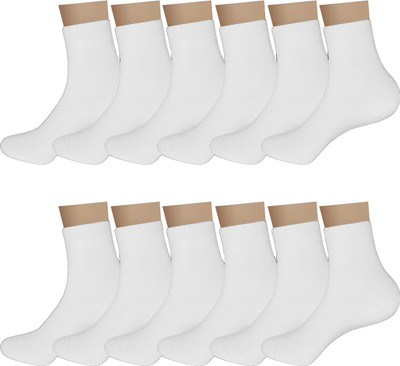 INFISPACE Men & Women Self Design Mid-Calf/Crew(Pack of 12)