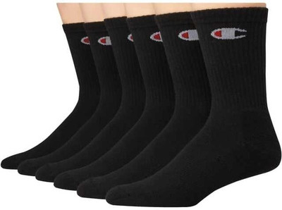 CHEMP Men & Women Solid, Self Design Mid-Calf/Crew(Pack of 6)