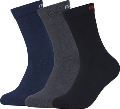 FABdon Men Solid Mid-Calf/Crew(Pack of 3)