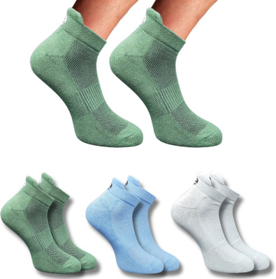 ecosync Unisex Solid Ankle Length(Pack of 3)