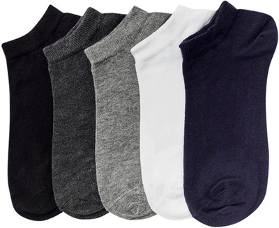FATON Men Solid Ankle Length(Pack of 5)