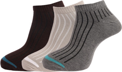 Dollar Men Striped Low Cut(Pack of 3)