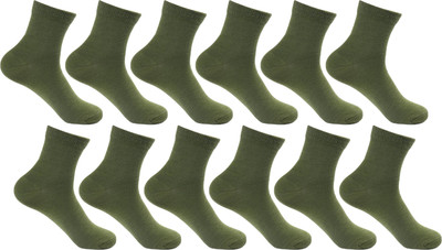 VAPINDIA Men Solid Ankle Length(Pack of 12)