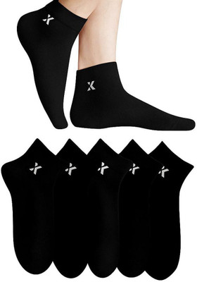 RECKZOZ Men Solid Ankle Length(Pack of 5)