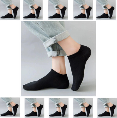 Fighter Men Solid Ankle Length(Pack of 10)