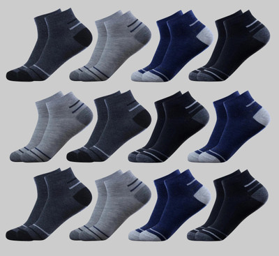 krijo Men Self Design Ankle Length(Pack of 12)