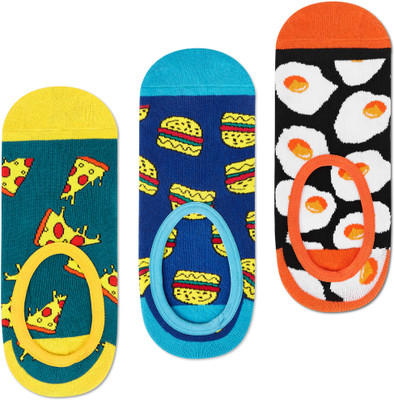 Dynamocks Men & Women Printed Peds/Footie/No-Show(Pack of 3)