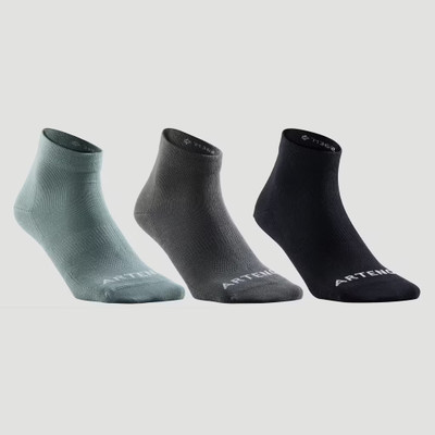 KRISSDIL ARTENGO Men & Women Self Design Mid-Calf/Crew(Pack of 3)