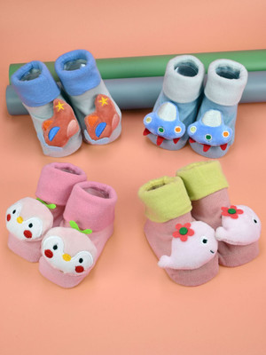 Yellow Bee Baby Boys & Baby Girls Ankle Length(Pack of 4)