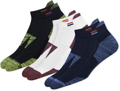 Navy Sport Men Geometric Print Ankle Length(Pack of 3)