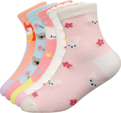 The Money Talk Baby Boys & Baby Girls Printed, Striped, Polka Print Ankle Length(Pack of 6)