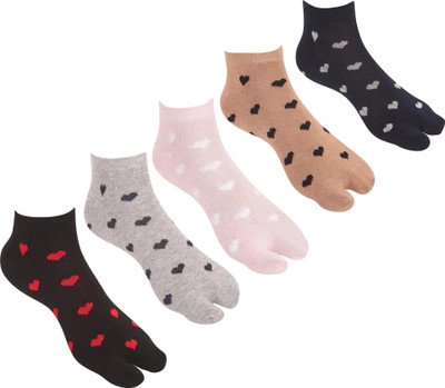 ANVIK Women Graphic Print, Geometric Print, Perforations Ankle Length(Pack of 5)