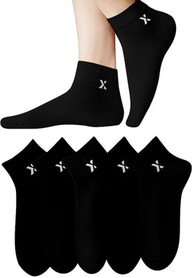 RECKZOZ Men Solid Ankle Length(Pack of 5)