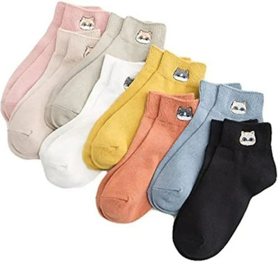 Sting Bee Women Solid Low Cut(Pack of 5)