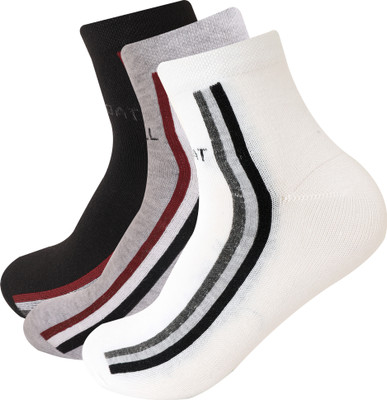 TADWILL Unisex Striped Ankle Length(Pack of 3)