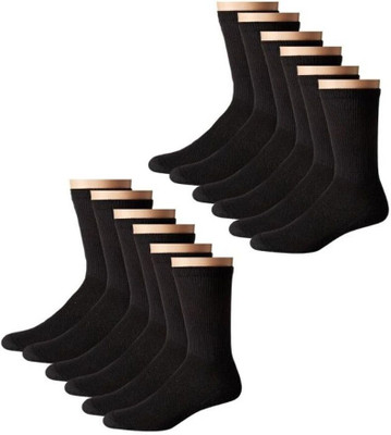 PITARA Men & Women Solid, Self Design Calf Length(Pack of 12)