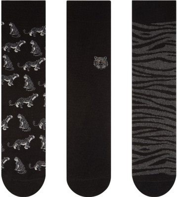 SOCKSXPRESS World Wildlife Federation Men Self Design Mid-Calf/Crew(Pack of 3)
